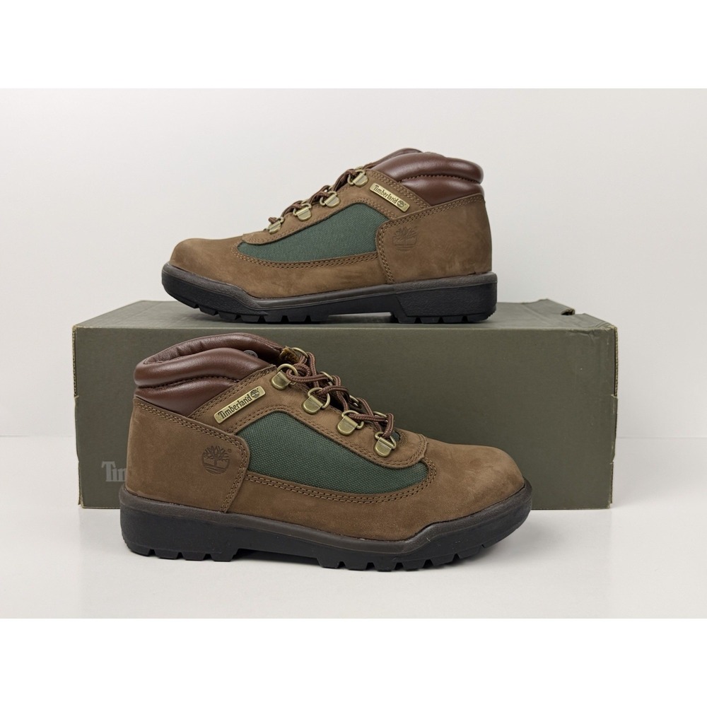 Timberland Field Boot Youth Size 3 Dark Brown Numbuck ‎ TB 016737